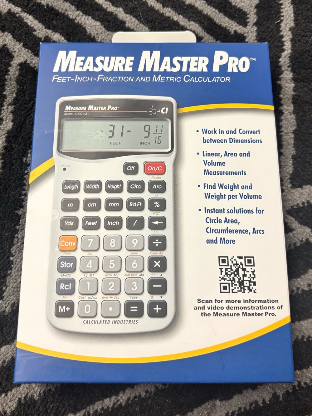 NWT Measure Master Pro Feet-Inch-Fraction & Metric Calculator